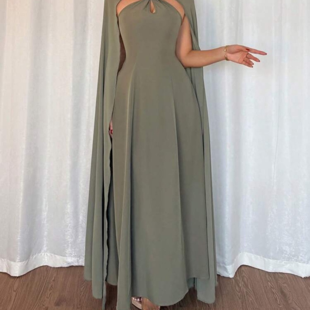 Red Wrap-Style Dress